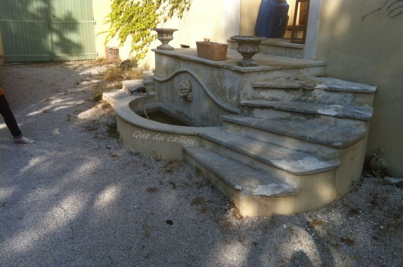 Escalier en pierre  avant restauration